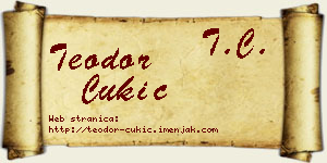 Teodor Cukić vizit kartica